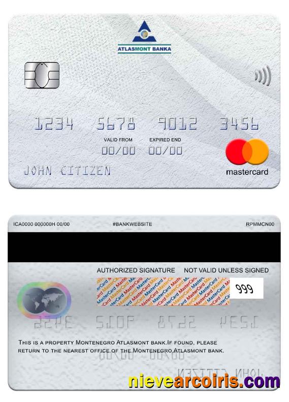 Montenegro Atlasmont Bank mastercard